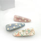 Beau - Floral Acetate Triangular Side Hair Clip