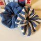 Gifty - Knitted Striped Scrunchie Hair Tie
