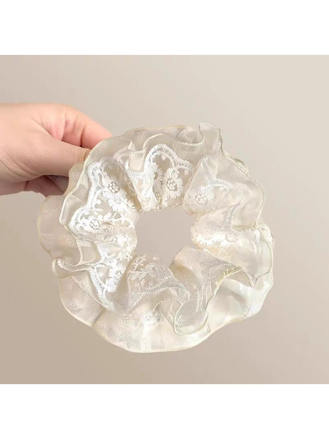 Gifty - Plaid Bow Lace Hair Ties