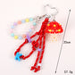 Keypus - Beaded Mushroom-Shaped Keychain