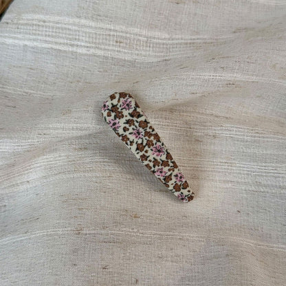 Beau - Floral Pattern Fabric Hair Clip