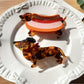 Side view of Beau dachshund claw clip highlighting curved clip mechanism