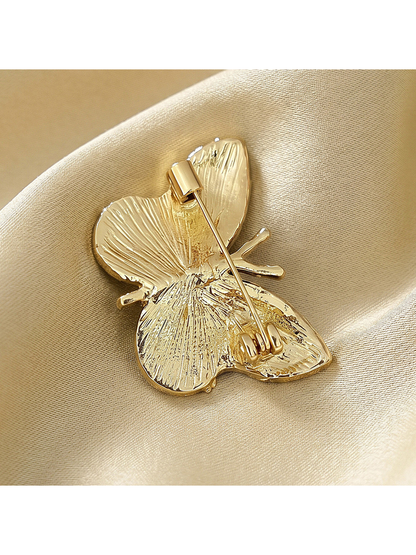 Brovia - Butterfly Rhinestone Alloy Animal Brooch Pin