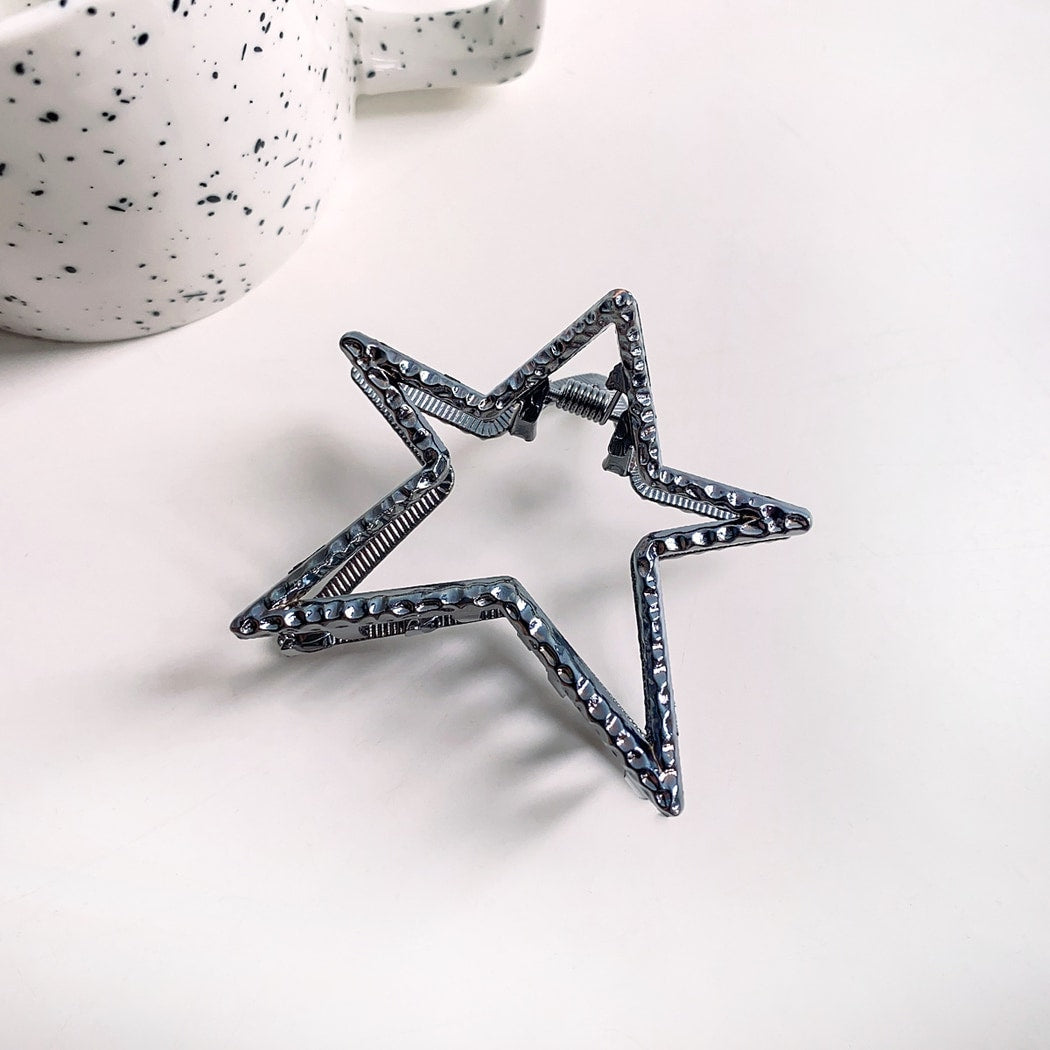 Beau - Y2K Star Outline Geometric Claw Clip