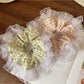 Gifty - Macaron Pastel Lace Trimmed Scrunchies