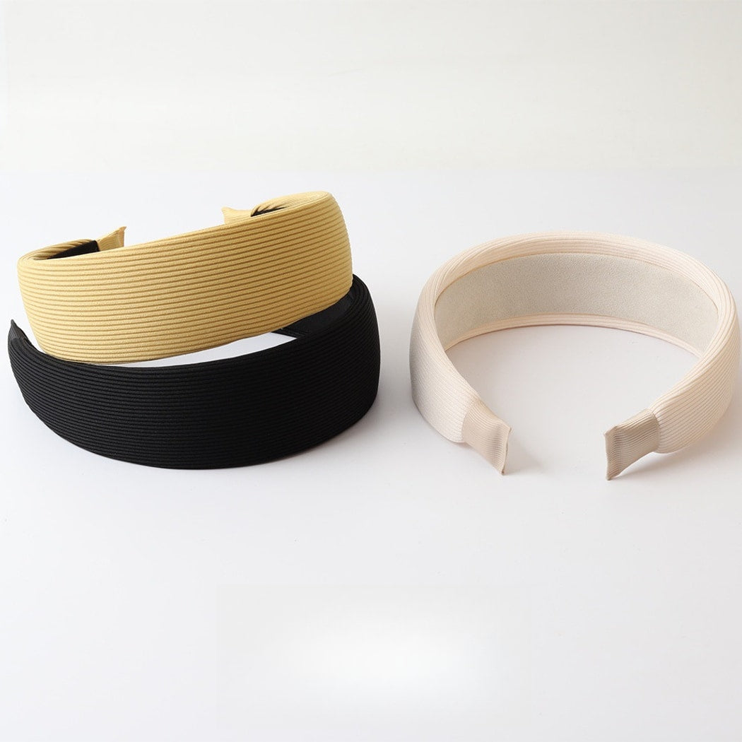 Gifty - Minimalist Striped Solid Wide Headband