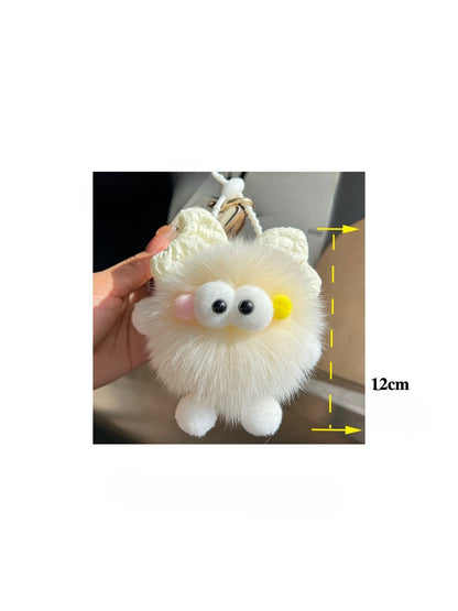 Keypus - Cute Bow Coal Ball Keychain