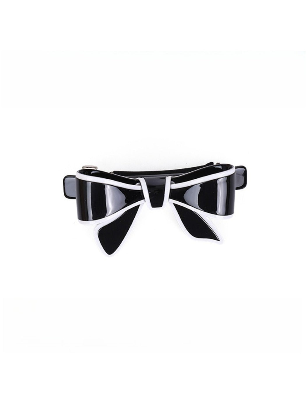 Beau bow hair clip shown from above, emphasizing symmetrical bow design