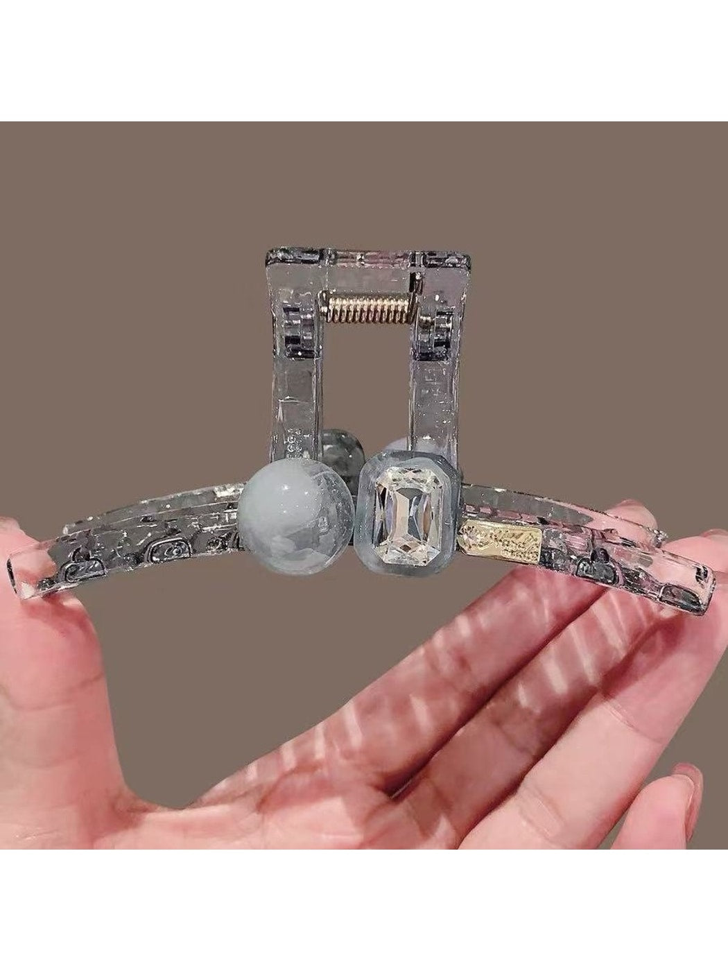 Beau - Decorative Square PVC Alloy Hair Claw Clip