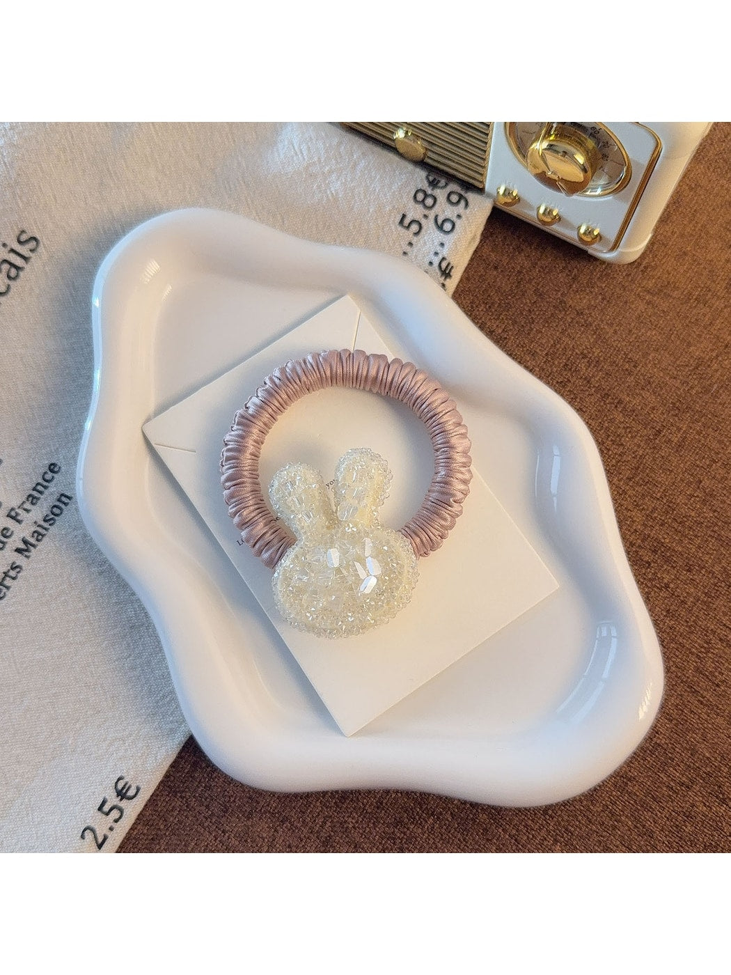 Gifty - Cute Bunny Detail Elastic Hair Tie