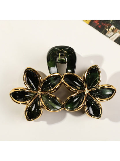 Beau - Vintage Twin Flower Claw Clip