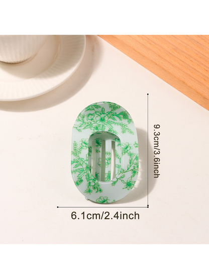 Beau - Textured Oval Hair Holder Claw Clip