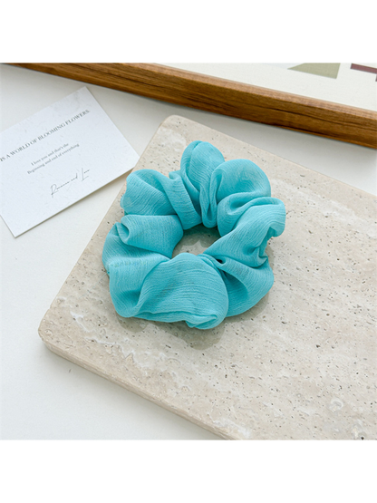 Gifty - Solid Color Chiffon Look Hair Scrunchie