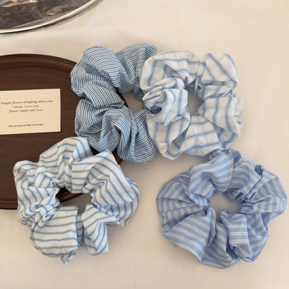Gifty - Simple Striped Polyester Hair Accessory Scrunchie