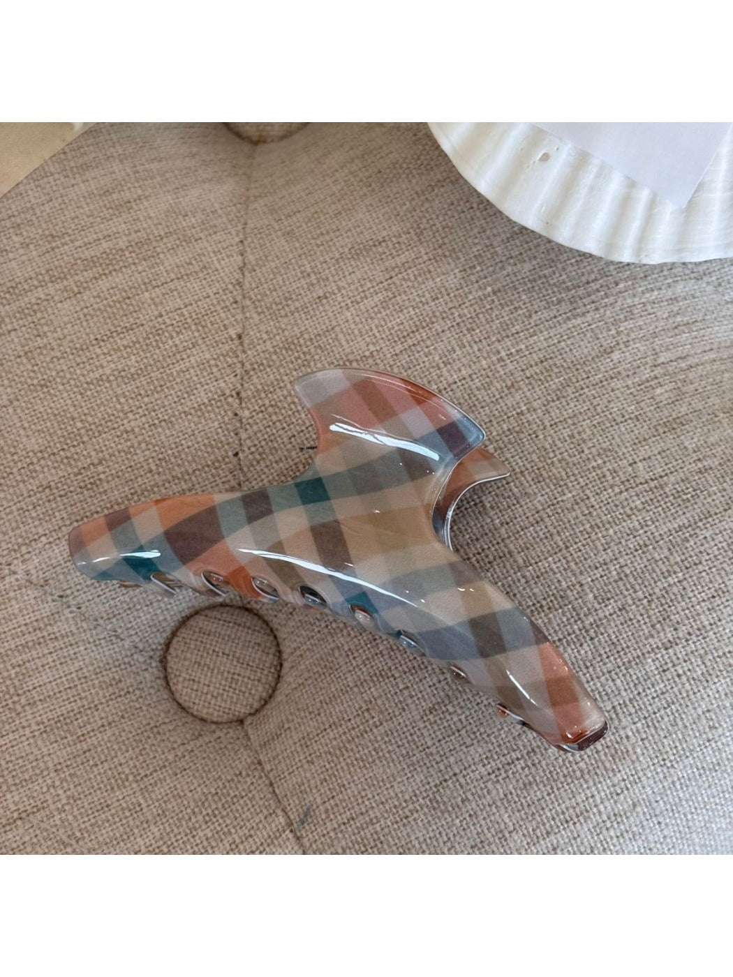 Beau - Delicate Plaid Hair Clip