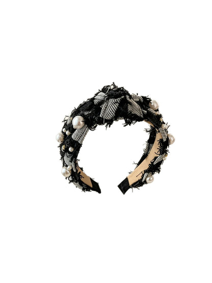 Gifty - Denim Look Knotted Bow Detail Headband