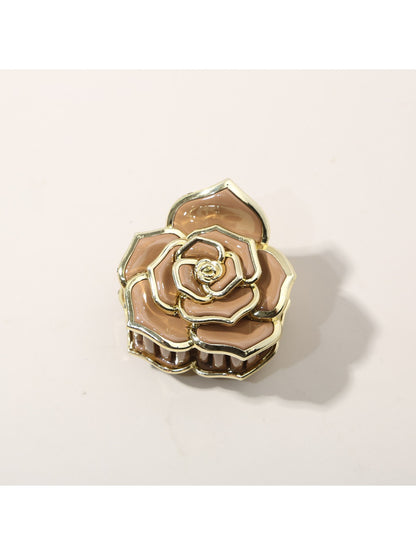 Beau - Round-Shaped Rose Hair Clip