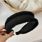 Gifty headband styled with casual outfit, illustrating its versatile gentle look