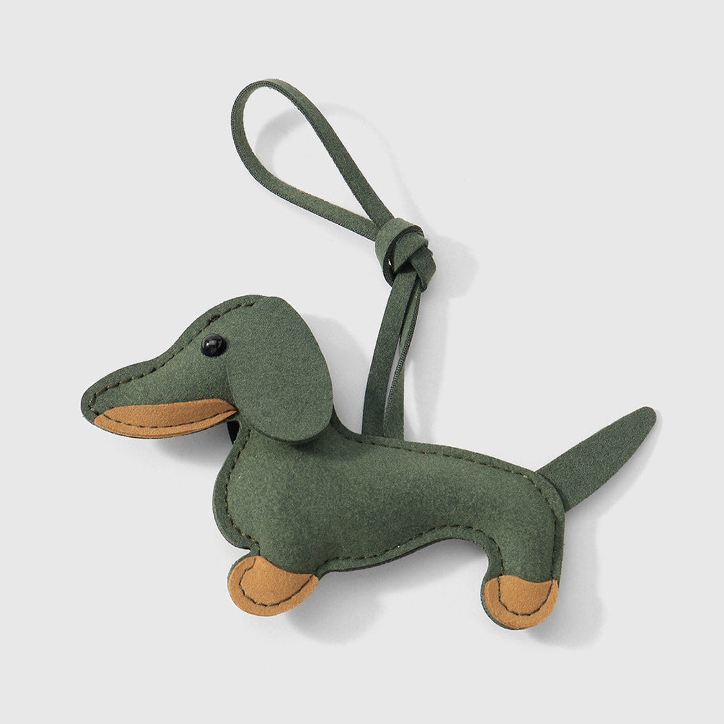 Keypus - Color Block Cute Dachshund Shape Keychain