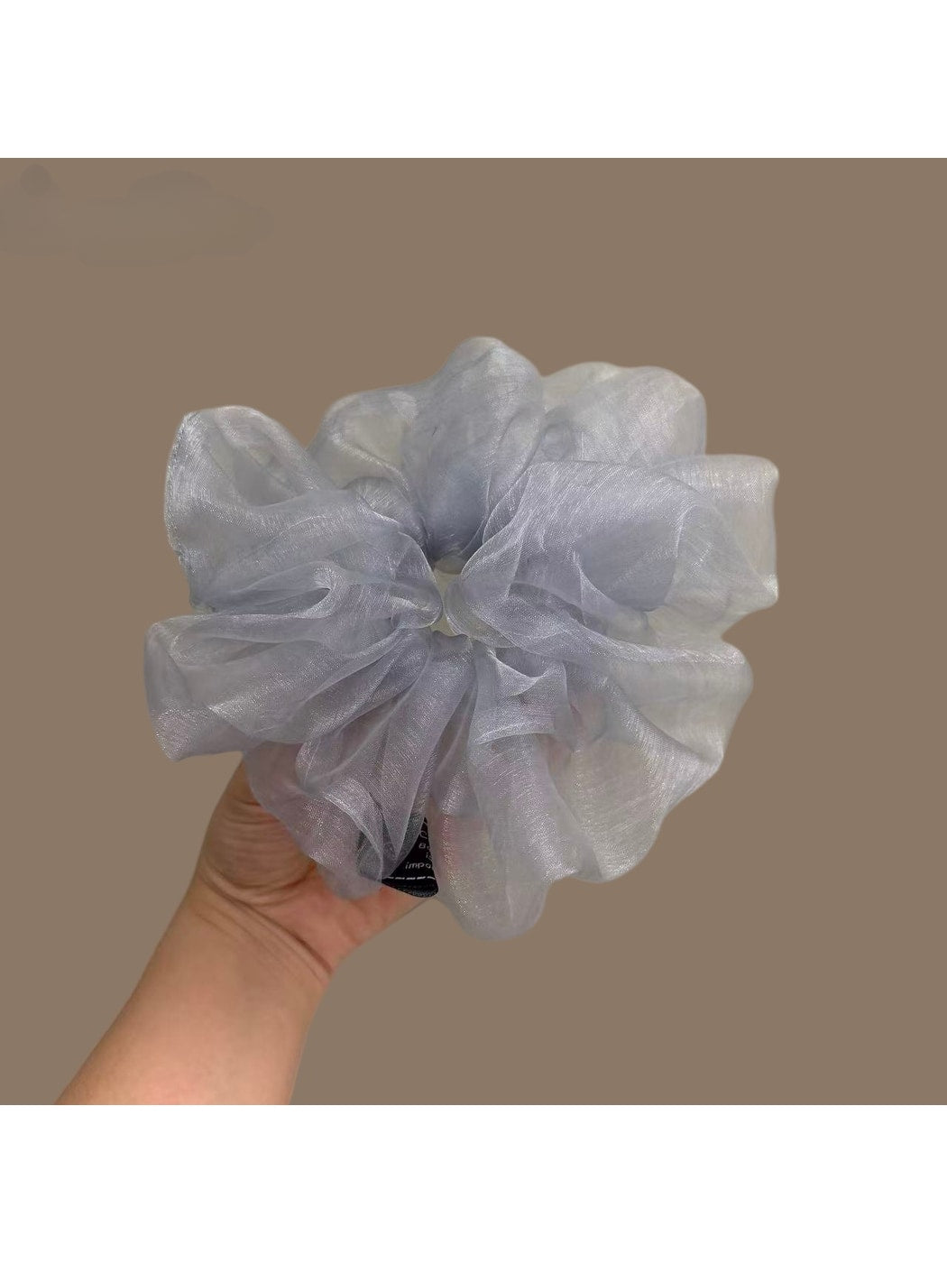 Gifty - Sheer Mesh Floral Look Polyester Scrunchie