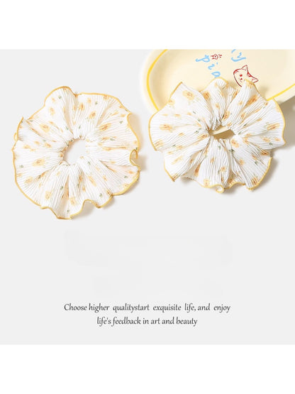 Gifty - Floral Chiffon Double Layer Scrunchie