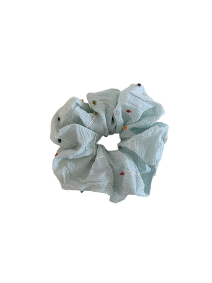 Gifty - Decorative Polka Dot Loose Bun Scrunchie