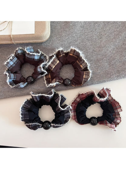 Gifty - Elegant Plaid Patchwork Scrunchie