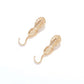 Earedge - Plated Alloy Cobra Shape Dangle Earrings
