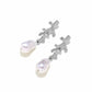 Earedge - Hammered Coral Form Alloy Dangle Earrings