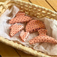 Beau polka dot claw clip on white background showing full clip design
