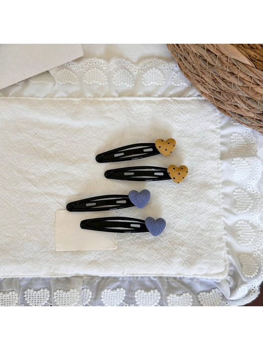 Beau - Sweet Heart Detail Side Styling Hair Clip Set
