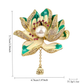 Brovia - Vintage Lotus Flower Leaf Brooch Pin