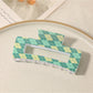 Beau - Openwork Grid Pattern Square Claw Clip