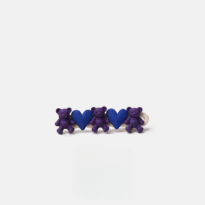 Beau - Cartoon Bear Heart Side Styling Hair Clip