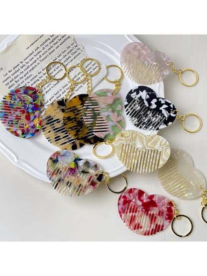 Keypus - Mini Heart Shaped Comb Keychain