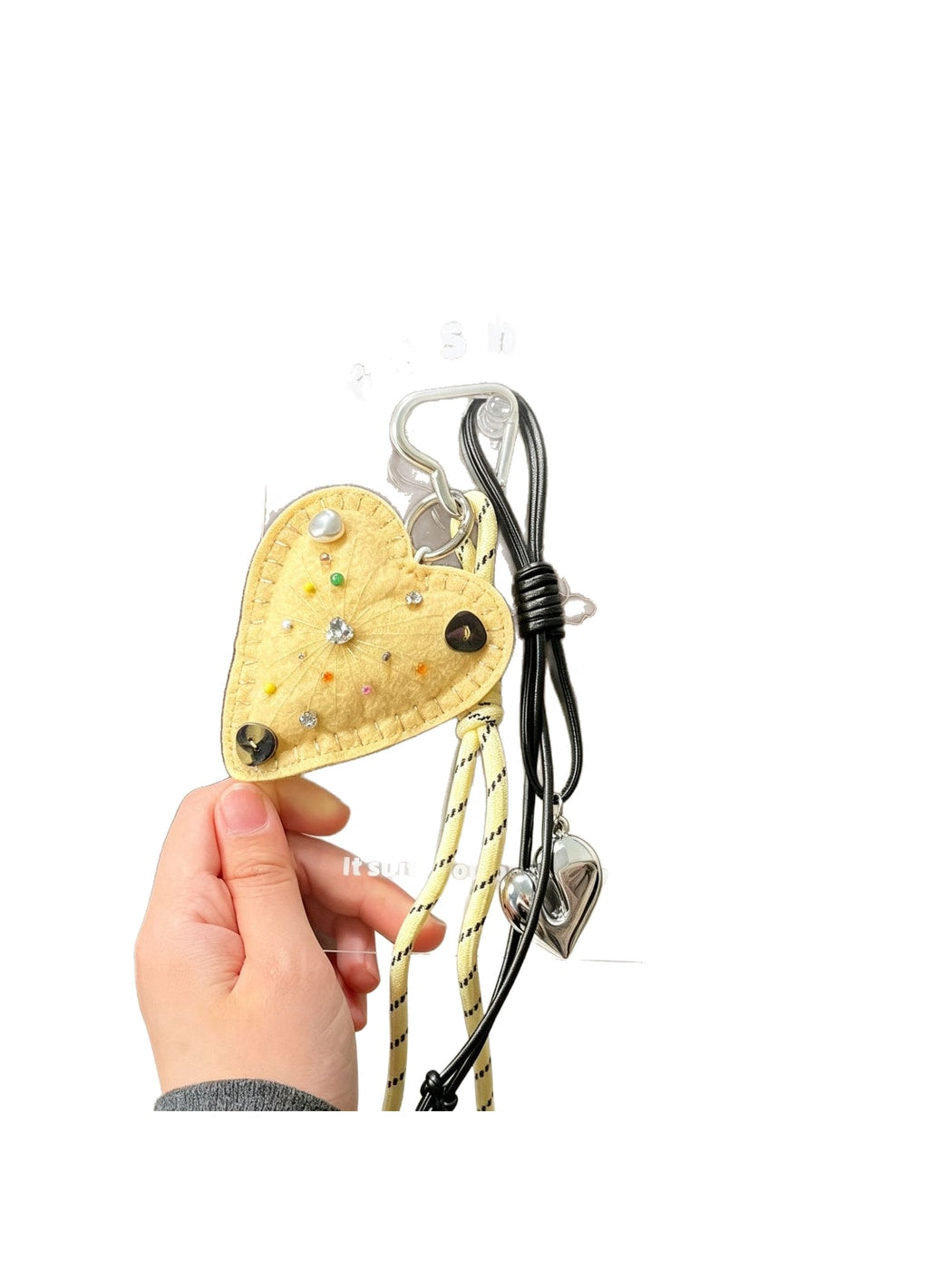 Keypus - Heart Bag Charm with Cord Tassel Keychain
