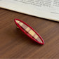 Beau - Plaid Acetate Alloy Side Bangs Hair Clip