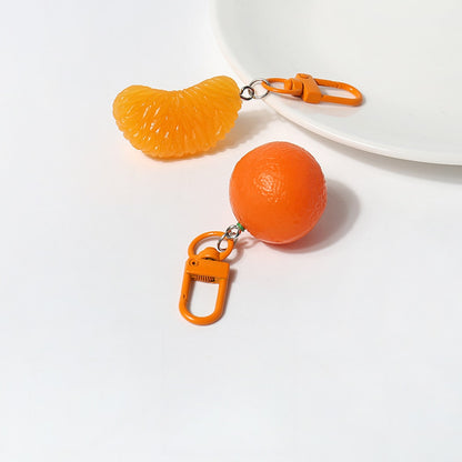 Keypus - Realistic Tangerine Fruit Bag Charm Keychain