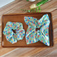 Gifty - Floral Print Polyester Elastic Scrunchie