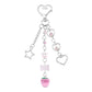 Keypus - Pink Bow Accent Beaded Keychain