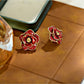 Earedge - Red Flower-Shaped Earrings