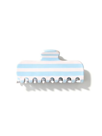 Beau - Rounded Striped Acetate Hair Claw Clip