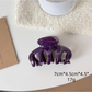 Beau - Marbled Glossy Plastic Hair Claw Clip