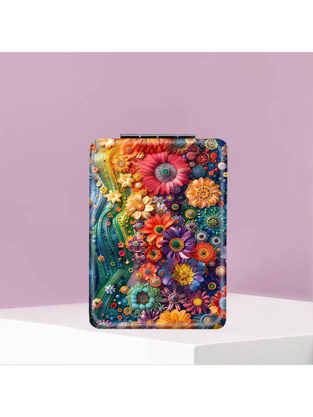 Mirroray - Floral Print Folding Makeup Mirror