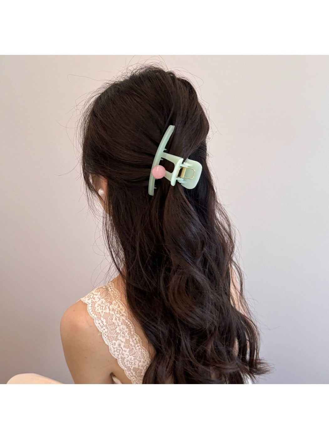 Beau - Alloy Acrylic Minimal Barrette Style Hair Clip