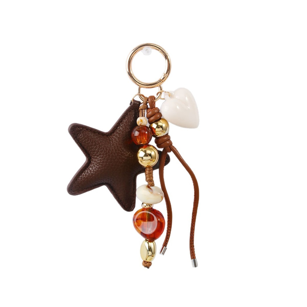 Keypus - Retro Star Beaded Bag Charm Keychain