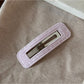 Beau - Plaid Fabric Covered Water Drop Hair Clip