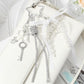Keypus - Sparkly Cross and Comb Charm Keychain