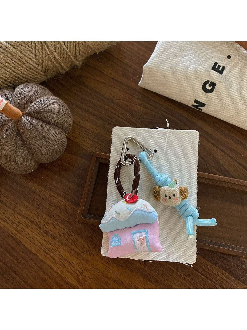 Keypus - Blue Puppy Bag Charm Keychain