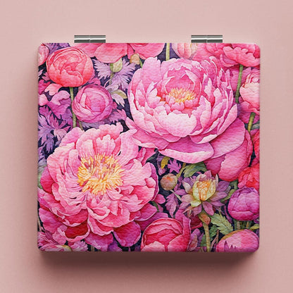 Mirroray - Portable Flower Pattern Folding Glass Mirror